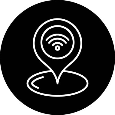 konum simgesi, vektör çizimi