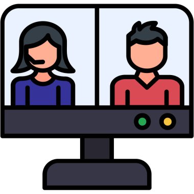 Bilgisayar monitörü. Basit resimleme