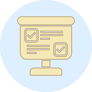 Bir bilgisayar simgesinin vektör illüstrasyonu