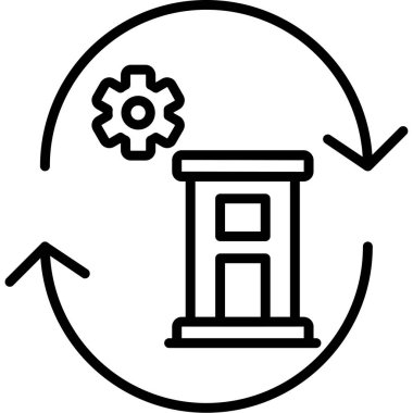 iş yönetimi simgesi vektör illüstrasyonu