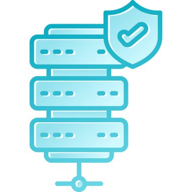 Veri koruma simgesi, vektör çizim