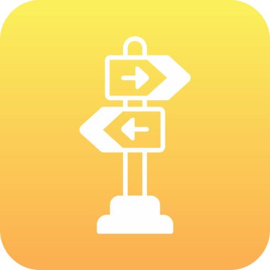 Sarı bir simgenin vektör illüstrasyonu