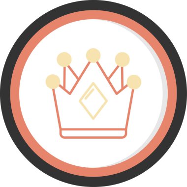 Taç. Web simgesi vektör illüstrasyonu