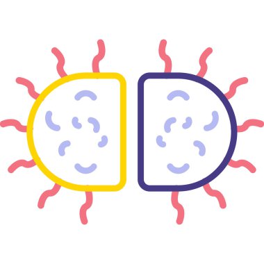 Güneş ikonu. özet vektör illüstrasyonu