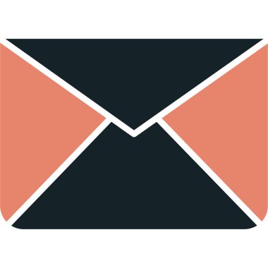 Zarf posta simge vektör illüstrasyon izole