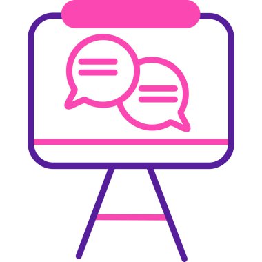 Sohbet simgesinin vektör illüstrasyonu