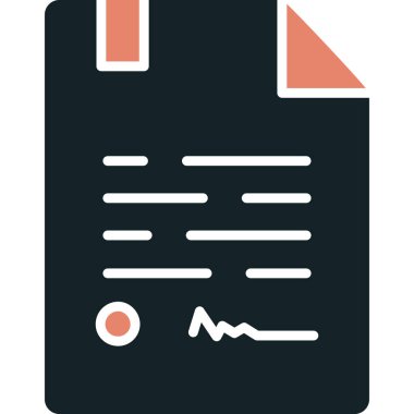 Belge. Web simgesi basit illüstrasyon