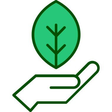 Yaprakla yaprak tutan bir el