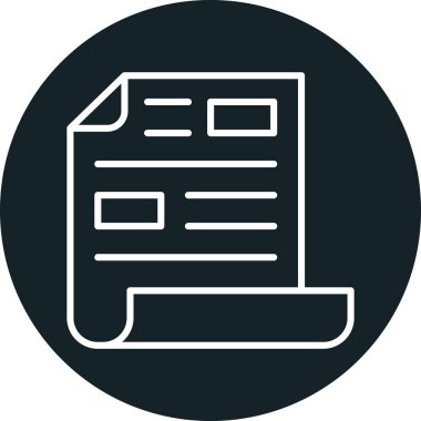 Belge simgesinin vektör illüstrasyonu