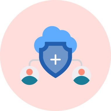 Kalkan. Web basit illüstrasyonu.