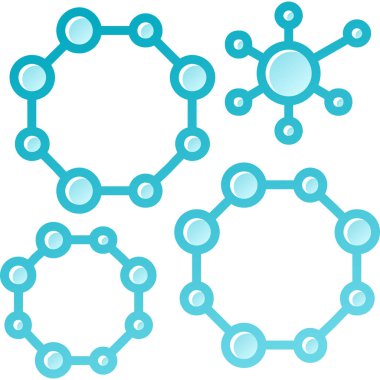 Molekül simgesi. molekül yapı vektörü simgesi