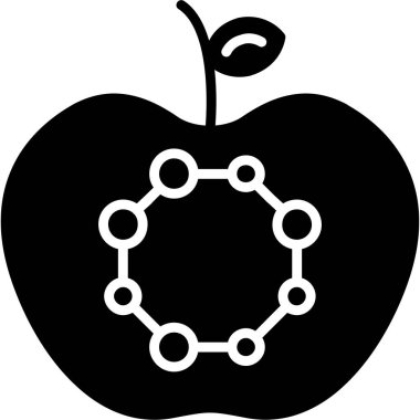 elma ikonu vektör illüstrasyonu