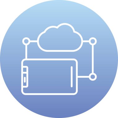 Bulut simgesinin vektör illüstrasyonu