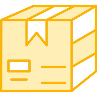 kutu lojistik dağıtım simgesi ana hat biçiminde