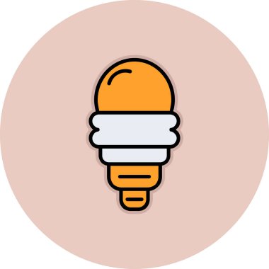 ampul simgesi vektör illüstrasyonu