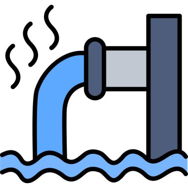 Su dokunun simgesi. Su dokunun vektör simgesi web için anahat çizimi