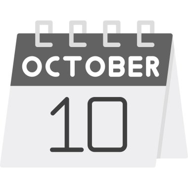 1 Ekim - takvim simgesini - vektör çizim