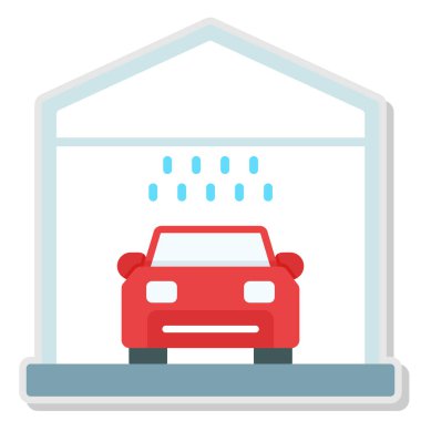 Araba garaj vektör çizim