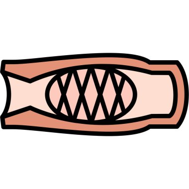 Biftek. Web simgesi basit illüstrasyon