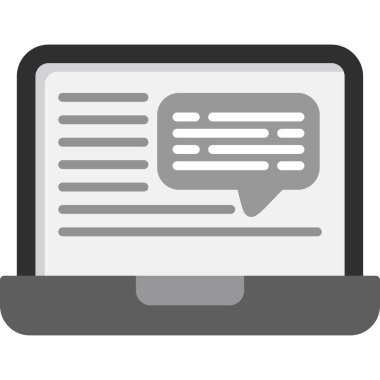 dizüstü bilgisayarla konuşma balonu