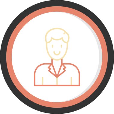 iş adamı simgesi, vektör illüstrasyonu