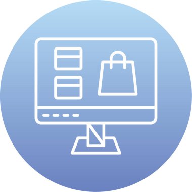 Alışveriş. Web simgesi basit illüstrasyon