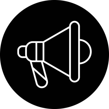 megafon vektör düz simge