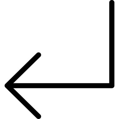 Sol ok. Web simgesi basit illüstrasyon