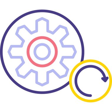 dişli vektör simgesi modern basit vektör çizimi beyaz üzerine izole edildi