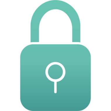 Kilit. Web simgesi basit illüstrasyon