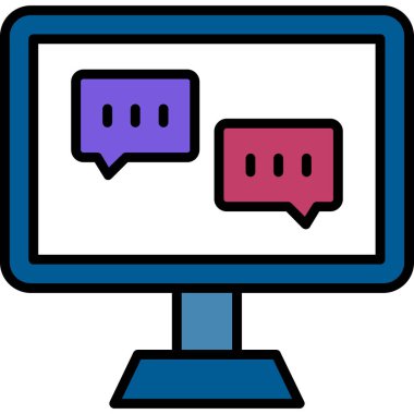 Sohbet simgesi, vektör illüstrasyon tasarımı