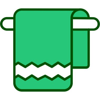 Düz biçimli yeşil çay poşeti simgesi