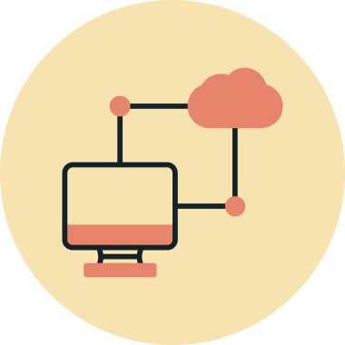 Sunucunun ağ simgesi, vektör illüstrasyonu