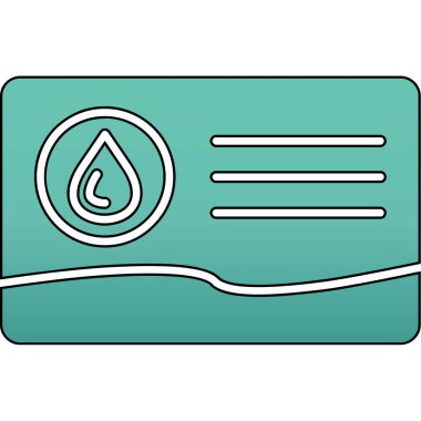 Su damla simgesi, anahat stili