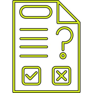 Soru işaretli basit vektör illüstrasyon panosu