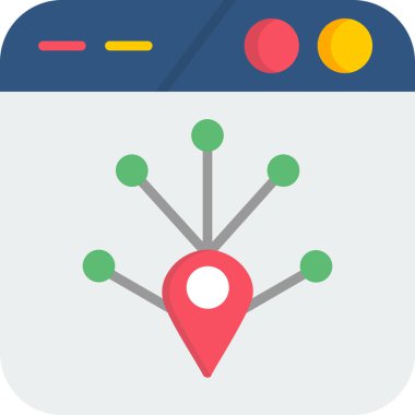 harita pin simgesi, vektör illüstrasyonu