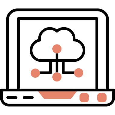 bulut hesaplama vektörü simgesi