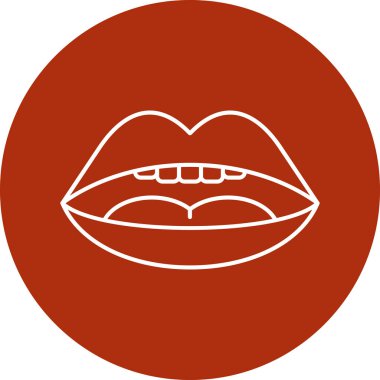 dudak simgesi vektör illüstrasyonu