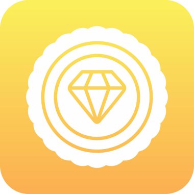 diamond icon in trendy style isolated background
