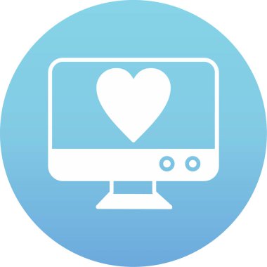 Kalp simgesinin vektör illüstrasyonu