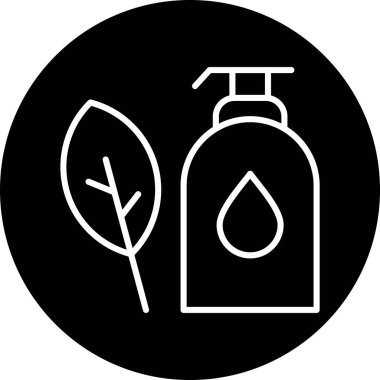 Bir şişe simgesinin vektör illüstrasyonu