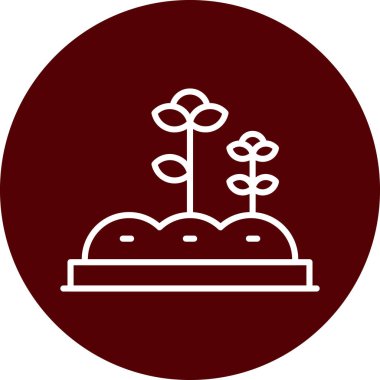 Bir bitki simgesinin vektör illüstrasyonu