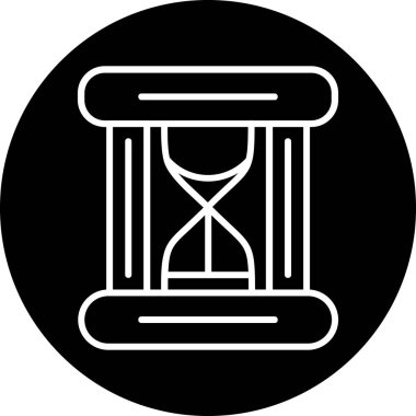 Kum saati. Web simgesi basit tasarım