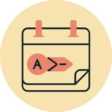 Dolu takvim tarihi simgesi - taslak biçimi