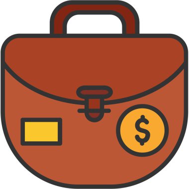 çanta çanta simgesi doldurulmuş taslak biçimi