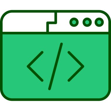 Web ve Geliştirme renkli vektör simgesi.