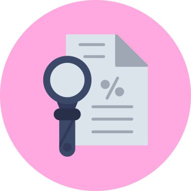 Büyütme cam simgesi, vektör illüstrasyonu