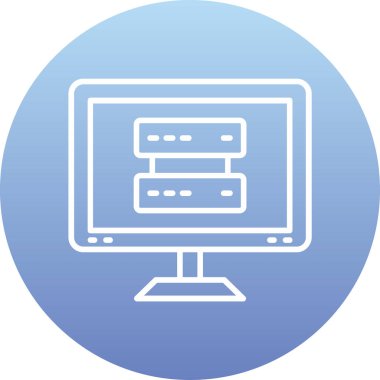 Monitör. Web simgesi basit illüstrasyon