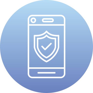 Mobil simgenin vektör illüstrasyonu