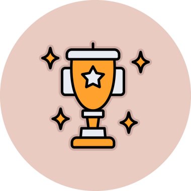 Kupa simgesi, modern tasarım illüstrasyonu